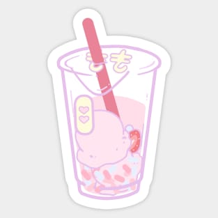 Pink Bubble Tea Sticker